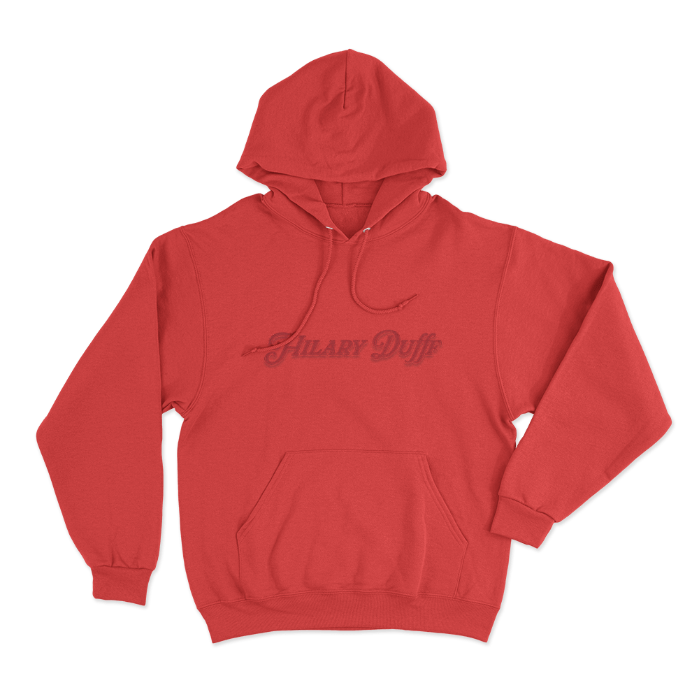 Hilary Duff Logo Unisex Hoodie Red Hilary Duff Logo Unisex Hoodie Red