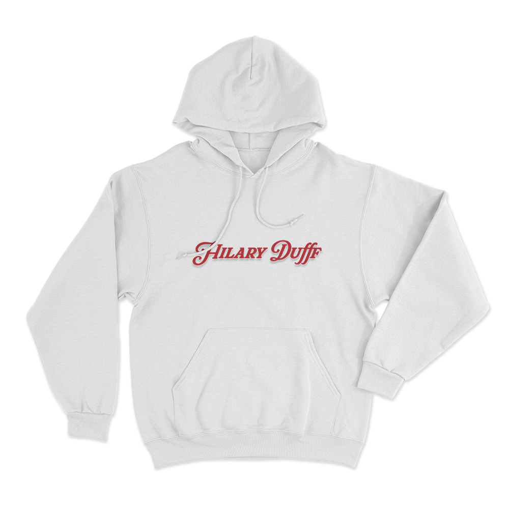 Hilary Duff Logo Unisex Hoodie White Hilary Duff Logo Unisex Hoodie White