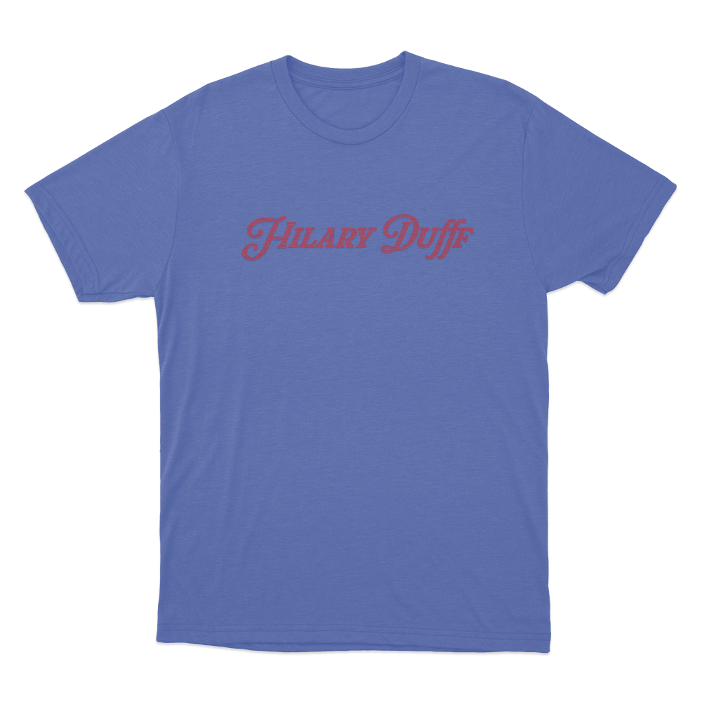 Hilary Duff Logo Unisex T Shirt Blue Hilary Duff Logo Unisex T Shirt Blue