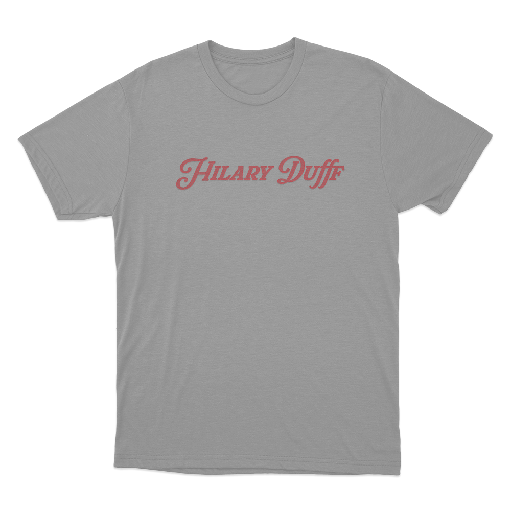 Hilary Duff Logo Unisex T Shirt Grey Hilary Duff Logo Unisex T Shirt Grey