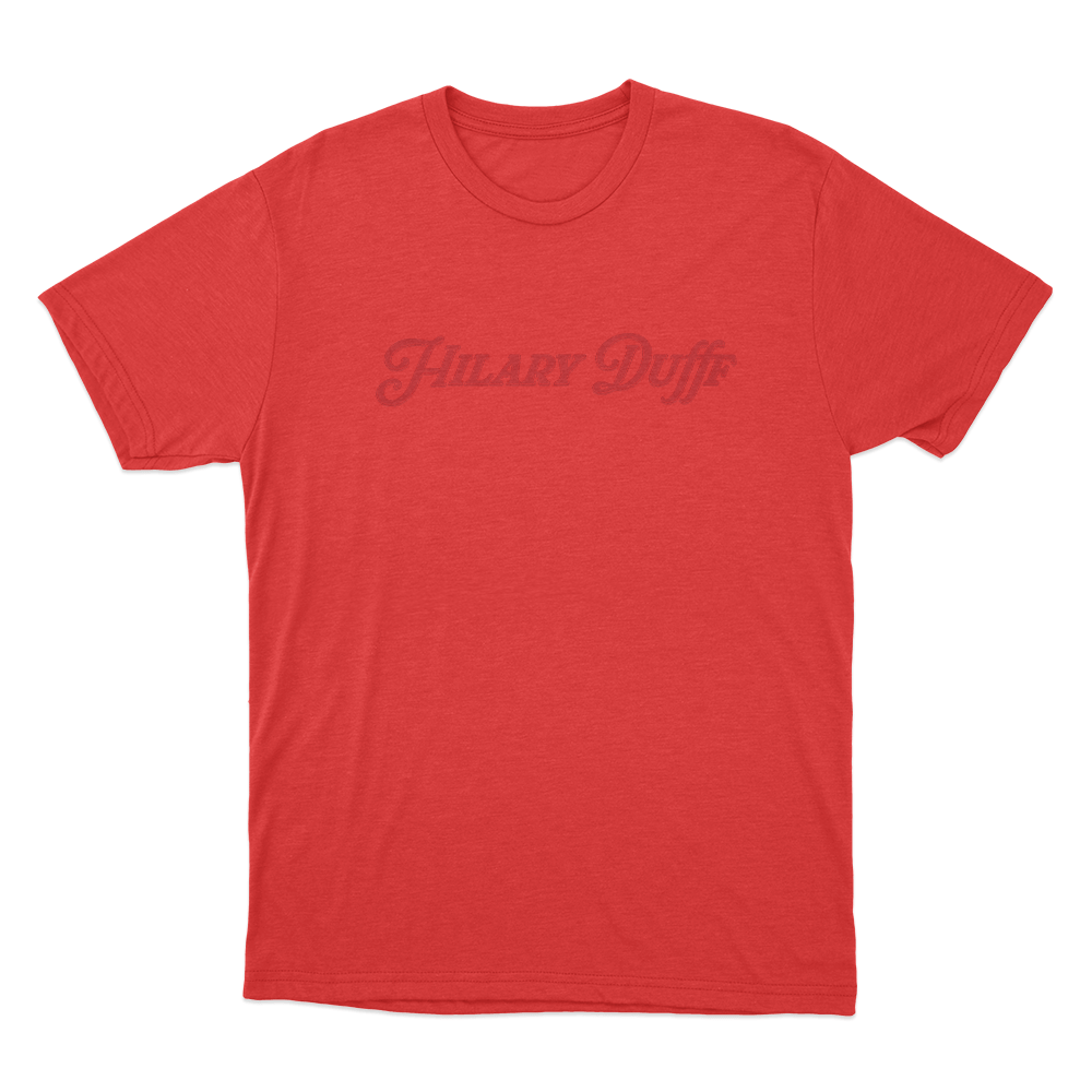 Hilary Duff Logo Unisex T Shirt Red Hilary Duff Logo Unisex T Shirt Red