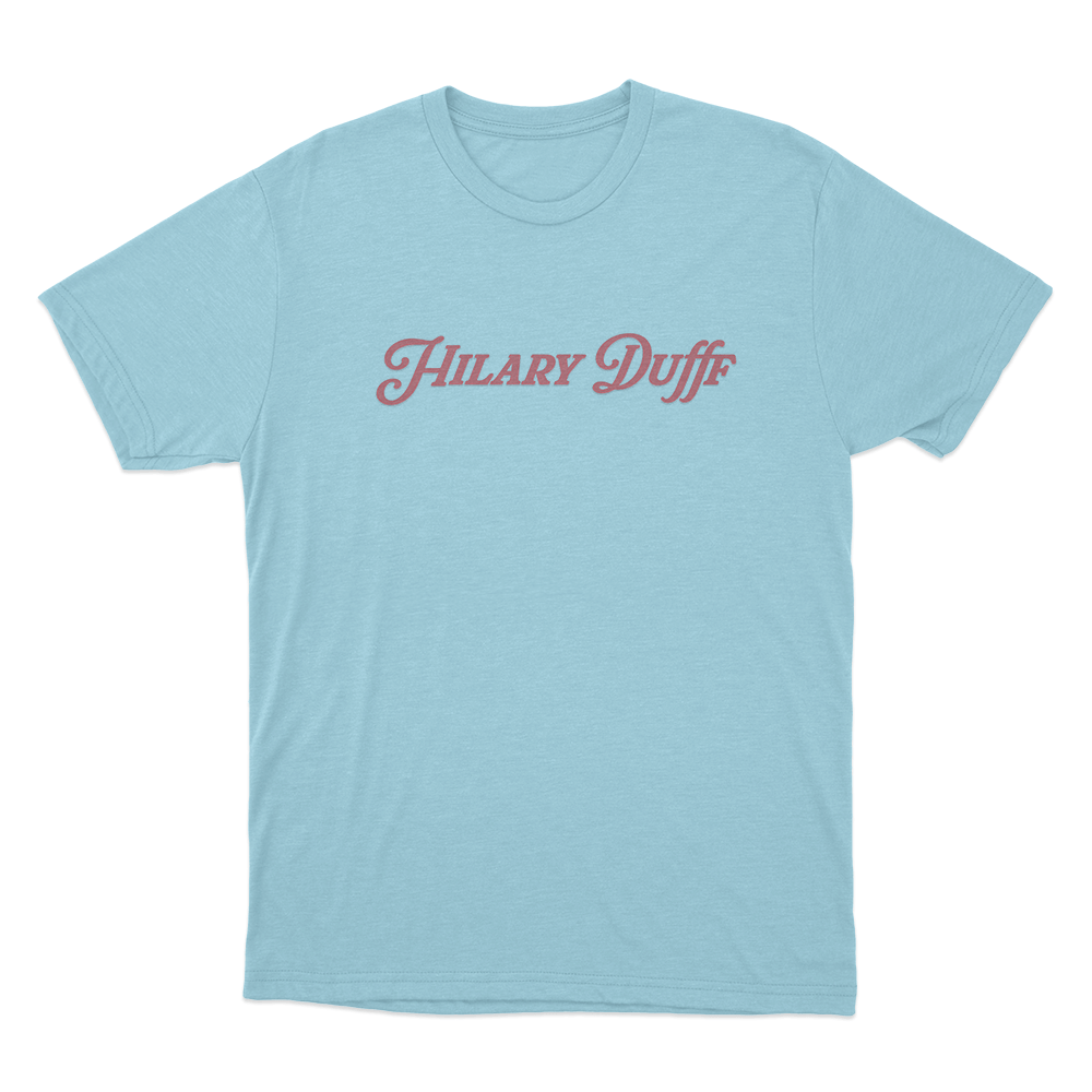 Hilary Duff Logo Unisex T Shirt Sky Blue Hilary Duff Logo Unisex T Shirt Sky Blue